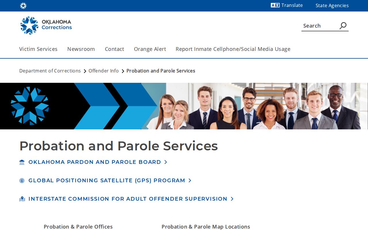 ODOC Lawton office listing for Comanche County parole and probation